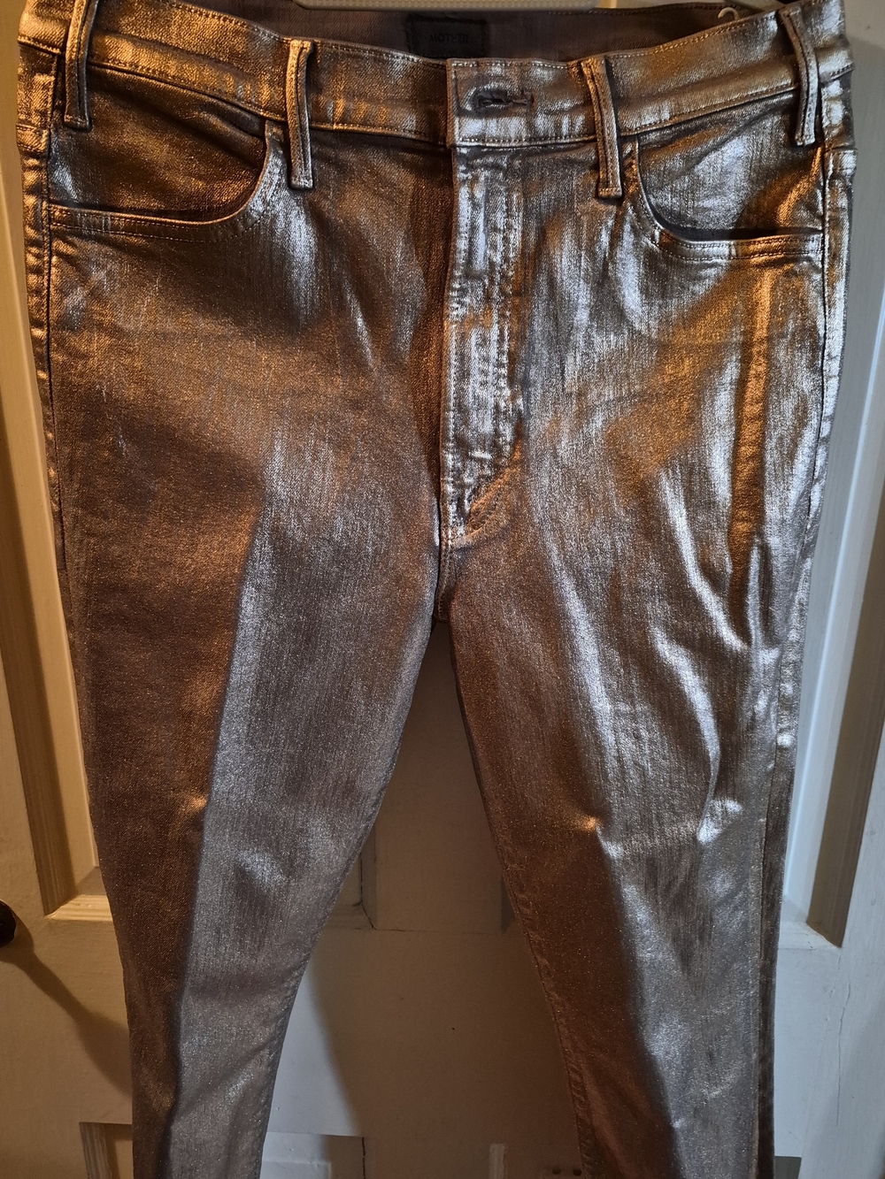 MOTHER Metallic Bronze Jeans